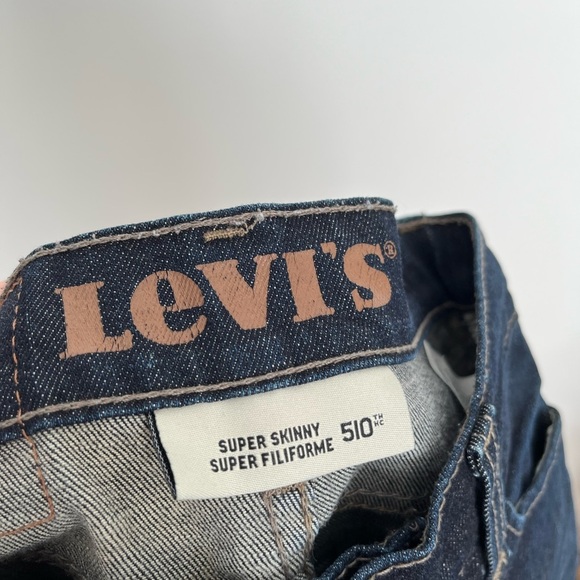 Levi's 510 Men's Super Skinny Jeans  size 28 Dark Blue - Picture 5 of 7